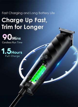 Multi-Function Hair Trimmer with 7000 RPM Powerful Motor, 90-Minute Cordless Runtime & Fast Charging, Hair Clipper for Men - OTR-210 - view 5